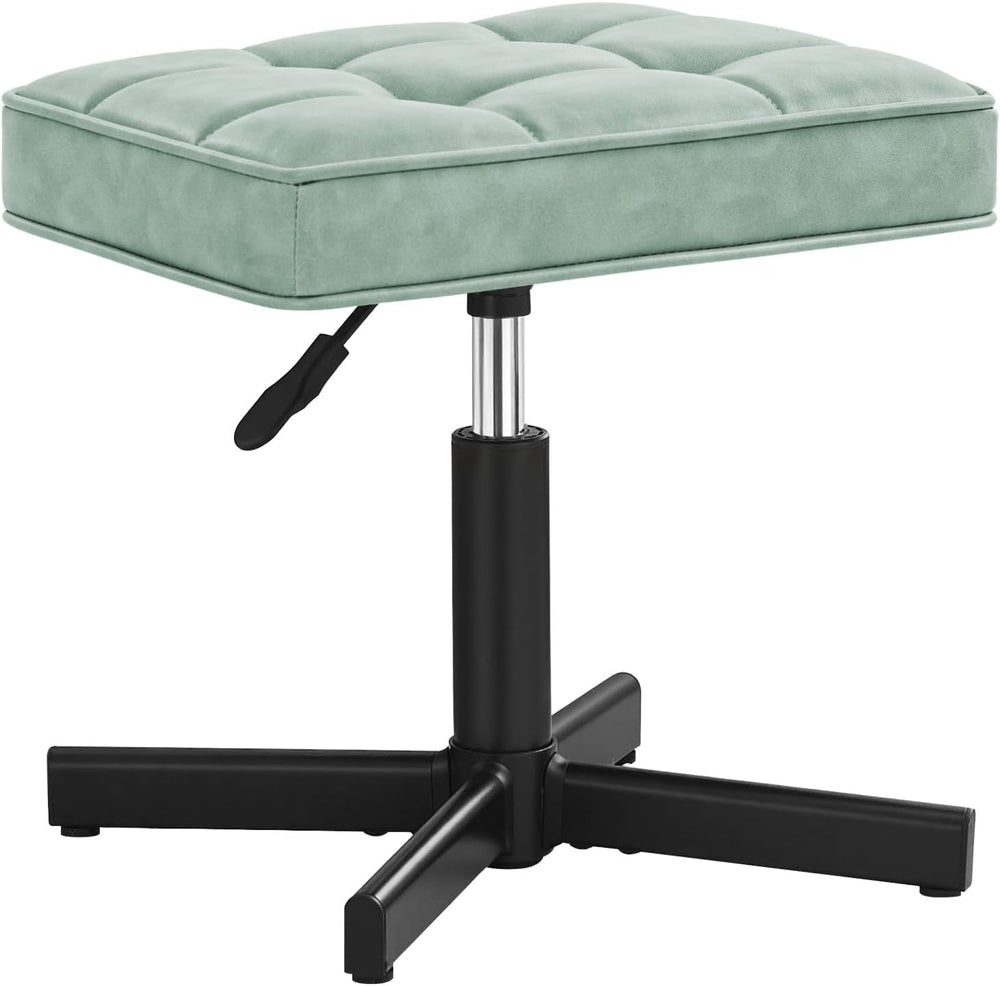 LUE BONA Adjustable Vanity Stool, 15''-19.5'' Foot Rest Under...