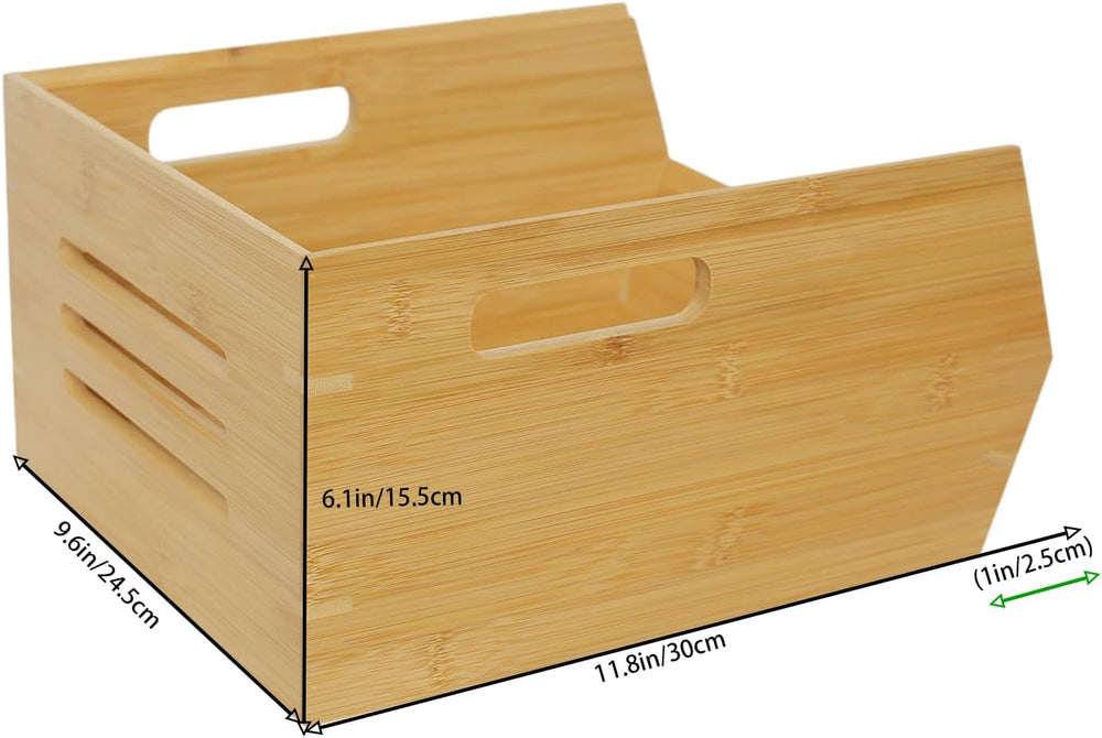 Bamboo Pantry Storage Bins