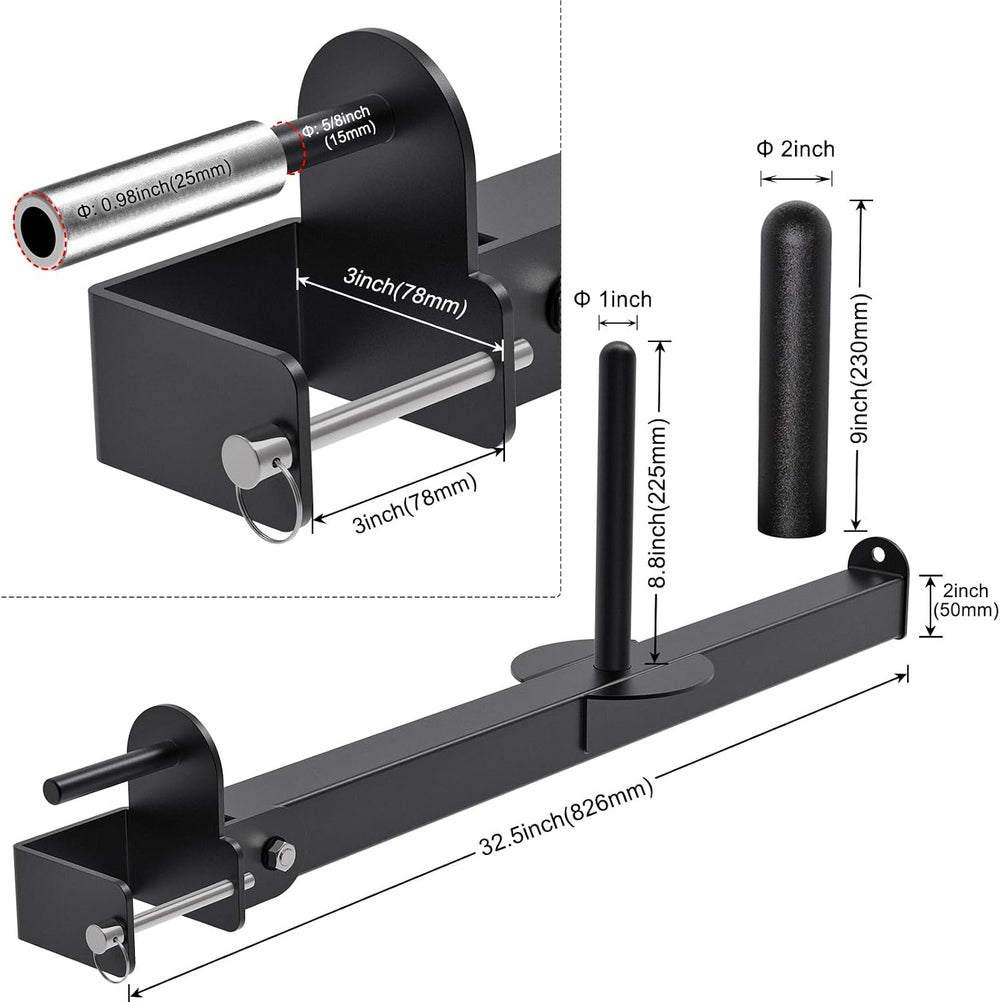 Kipika Power Rack Attachment for 5/8" & 1" Holes - Heavy Duty H...