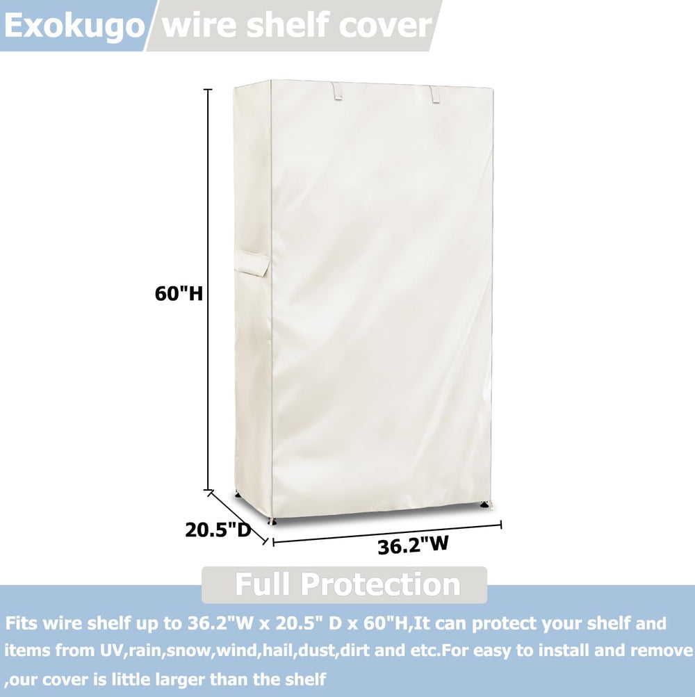 Wire Shelf Cover,600D Heavy Duty 100% Waterproof Shelf Covers for Wire Shelvi...