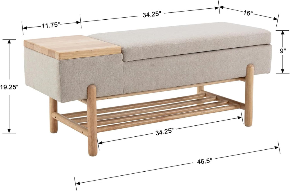 EALSON Modern Storage Bench for Bedroom End of Bed Upholstered Ottoman Bench ...