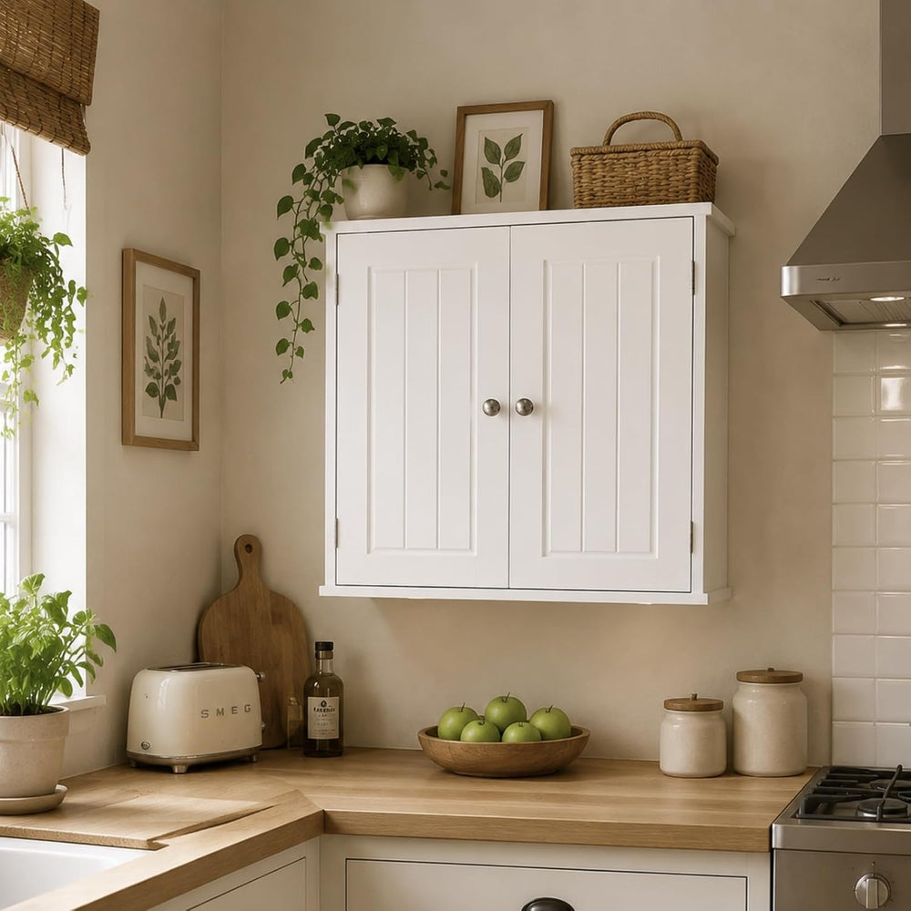 Bathroom Wall Cabinet, Over Toilet Storage Medicine Cabinet with 2 Doors and ...