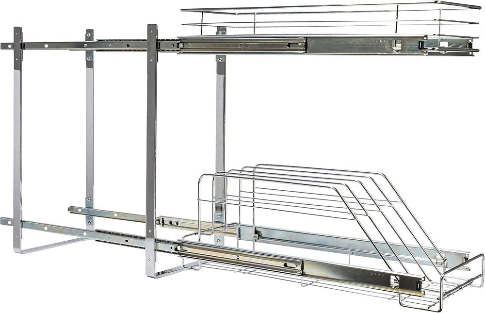 Household Essentials Glidez Multipurpose Chrome-Plated Steel Pull-Out/Slide-O...