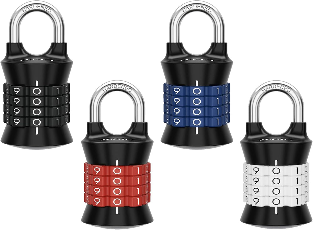 Master Lock Resettable Combination Padlock, Locker Lock, Assorted, 1535EC4
