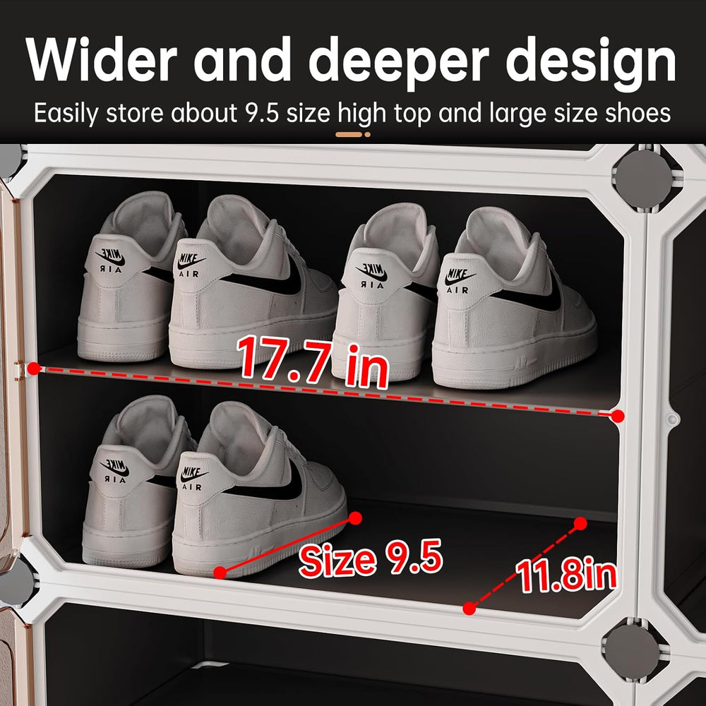 MAGINELS Shoe Rack,Expandable Shoe Cabinet Easy to Assemble. Shoe Storage wit...