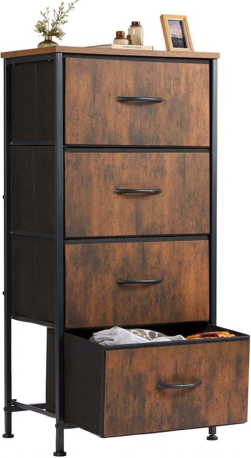 Sweetcrispy Dresser for Bedroom, 4 Drawer Storage Organizer for Closet