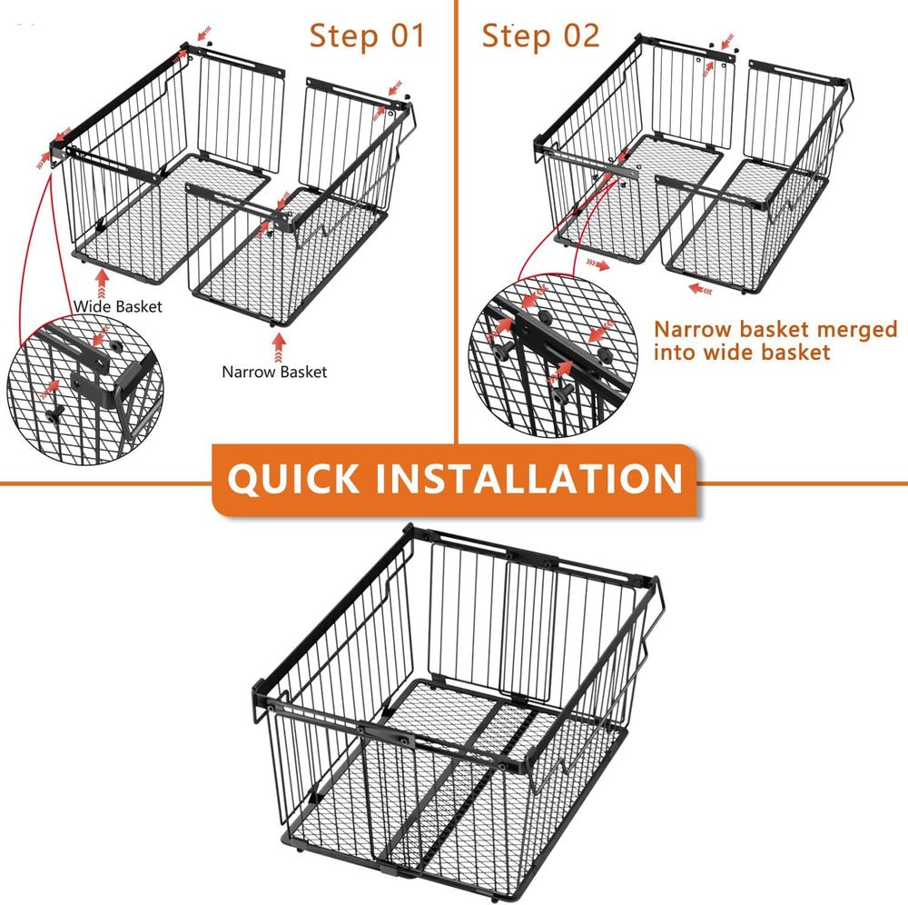Large Freezer Organizer Bins for 5 to 9 Cu.Ft,Leak-Proof Bottom,3 Pack