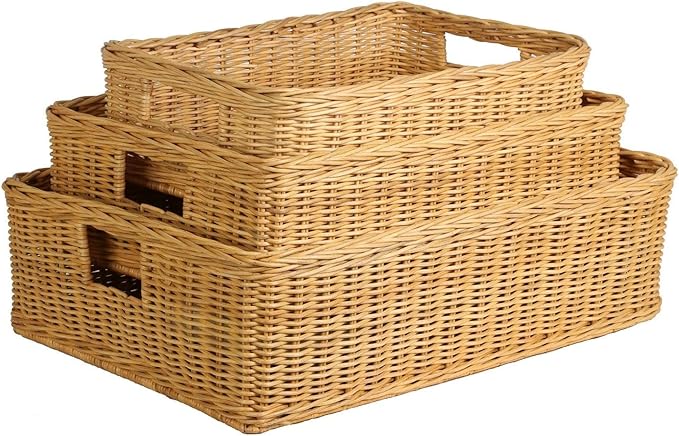 The Basket Lady Under The Bed/Basic Wicker Storage Basket, Extra Large