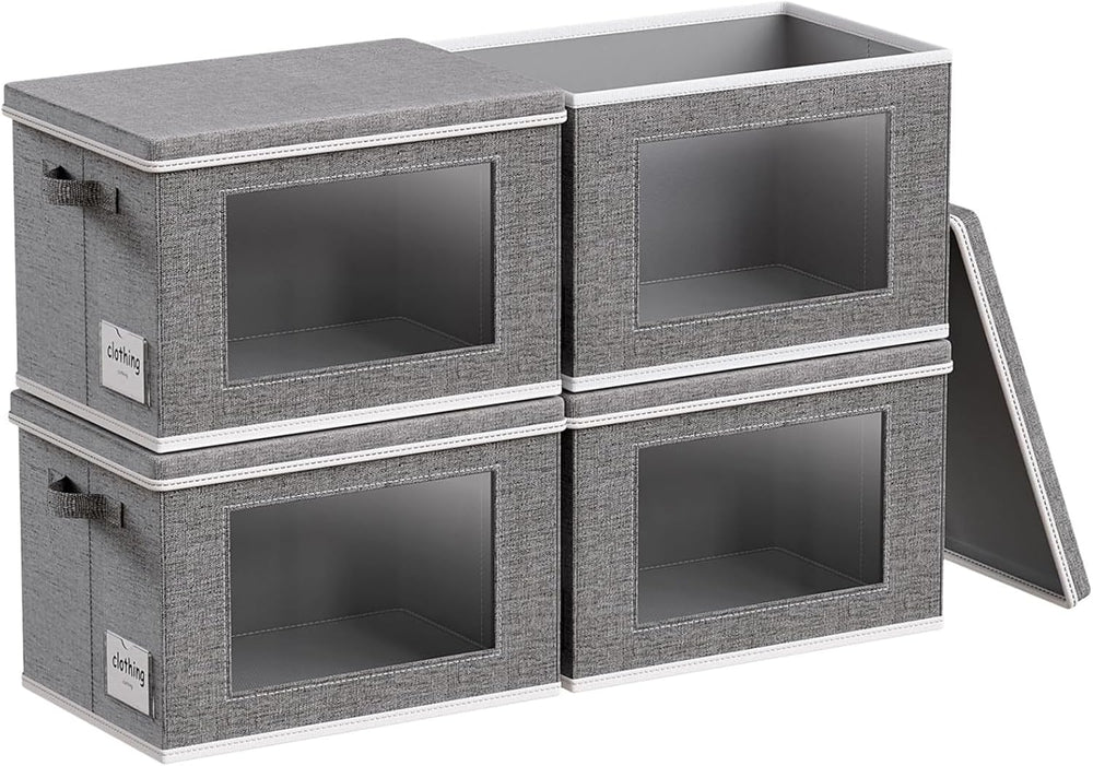 Fabric Storage Bins with Lids, Foldable Decorative Storage Box