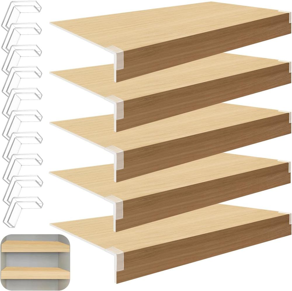 5 Pcs Wire Rack Covers, 24x16x2 in PVC Wire Shelf Cover for Pantry, Removable...