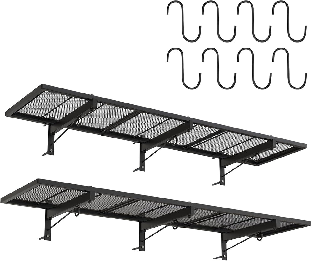 2 Pack Garage Wall Shelf, Heavy Duty Garage Shelving, 46"X 12.5" Wa...