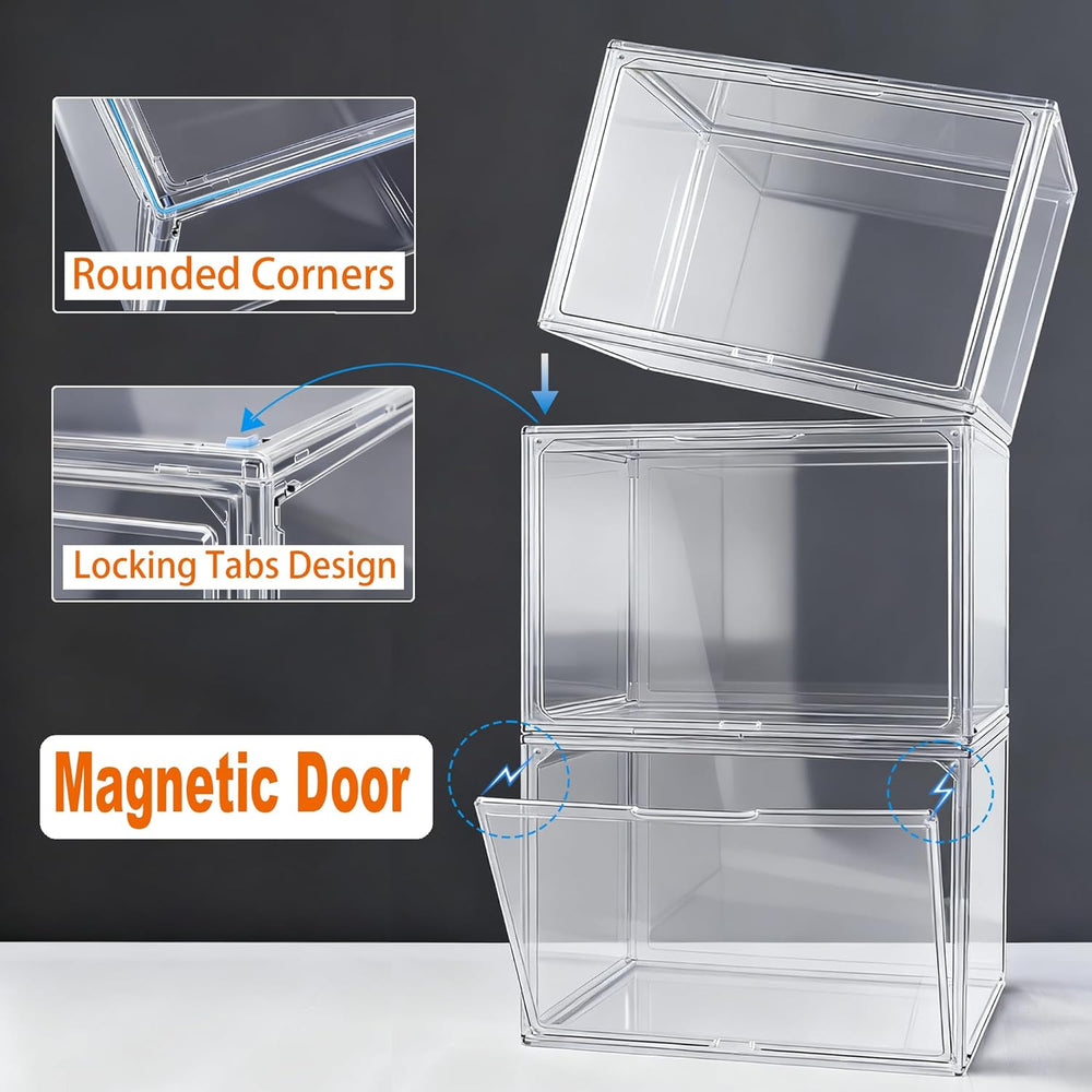 XXX-Large Acrylic Purse Handbag Display Case with Lid,Clear Handbag Storage