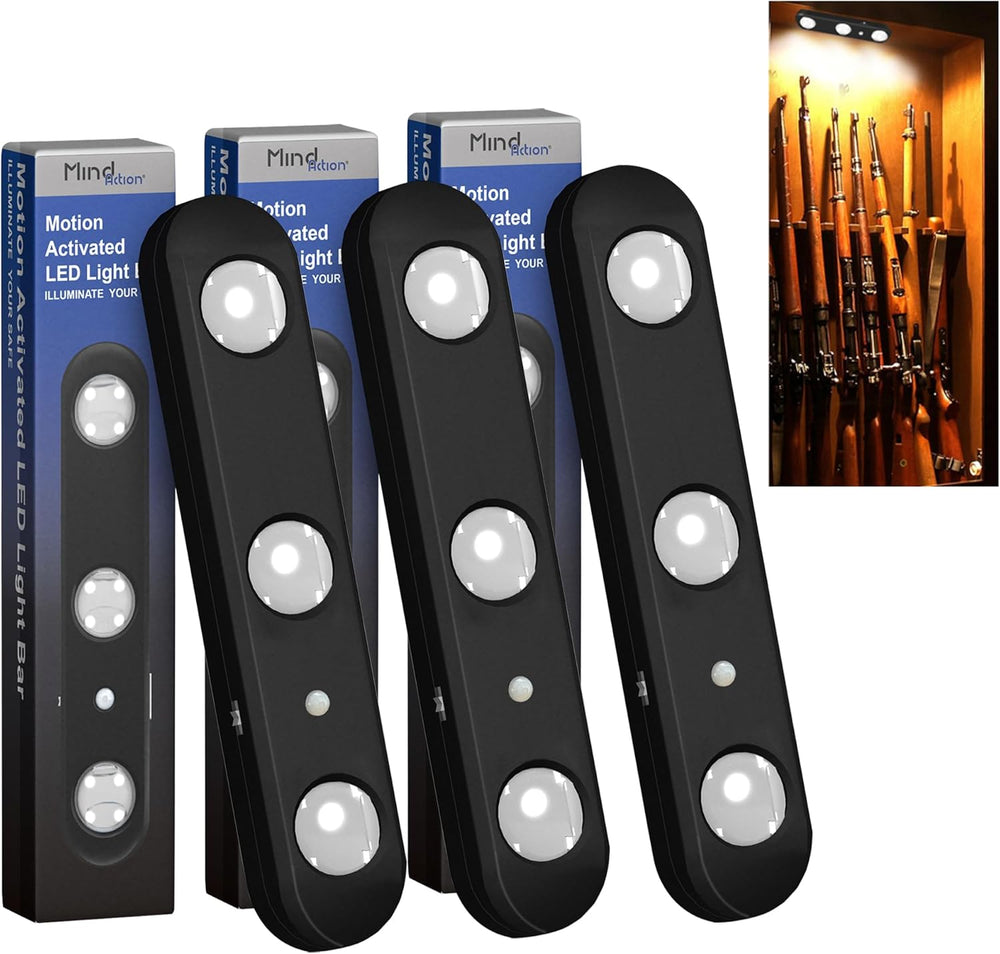 MIND&ACTION Gun Safe Lights,Motion Activated LED Light for Gun Safe Gun C...