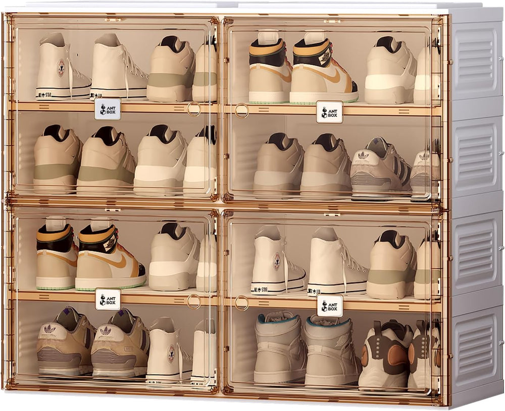 ANTBOX Portable Shoe Rack Organizer for Closet Entryway, Stackable Sneaker St...