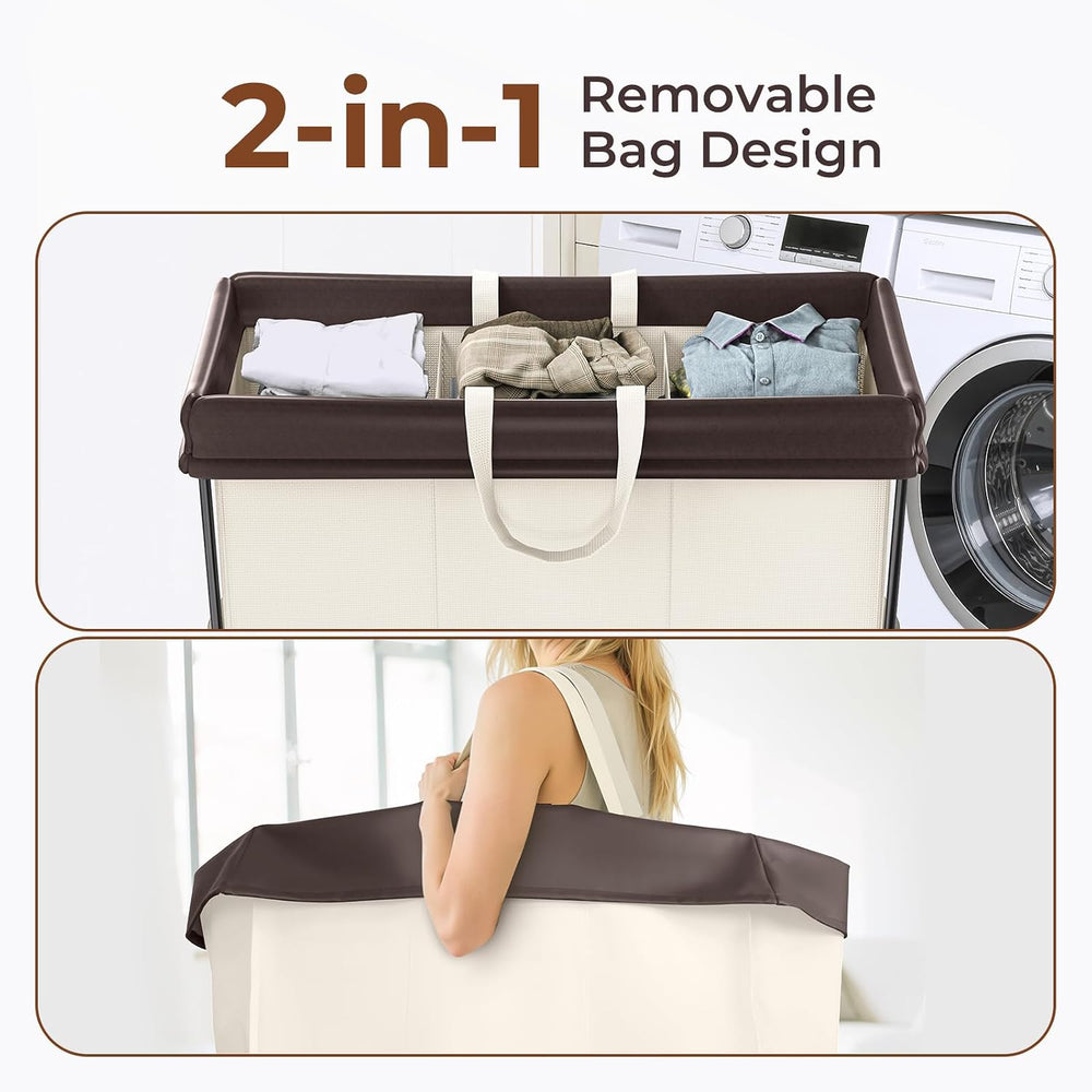 320L Laundry Hamper with Wheels, Large Rolling Laundry Basket with Wheels