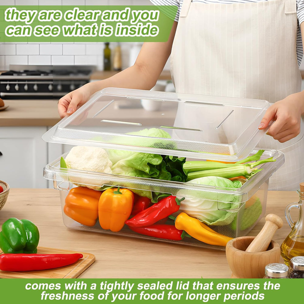 2 Pack 3.5 Gallon Polycarbonate Food Storage Containers with Lids