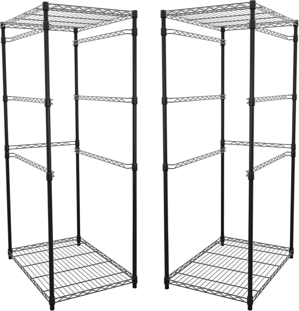 MonsterRAX 2-Pack 5-Tier NSF Bin Rack for 27-Gal Totes, Black