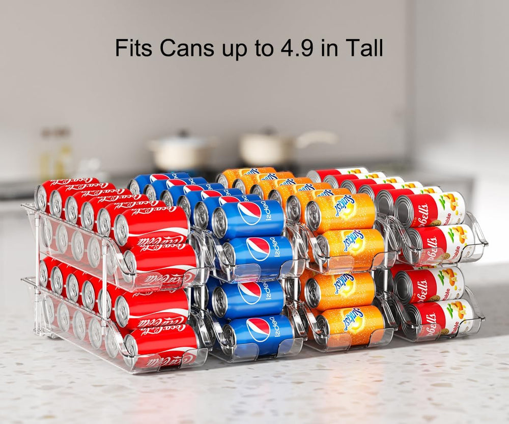 Sotfamily Stackable Soda Can Organizer for Pantry or Fridge, Holds 48 Cans