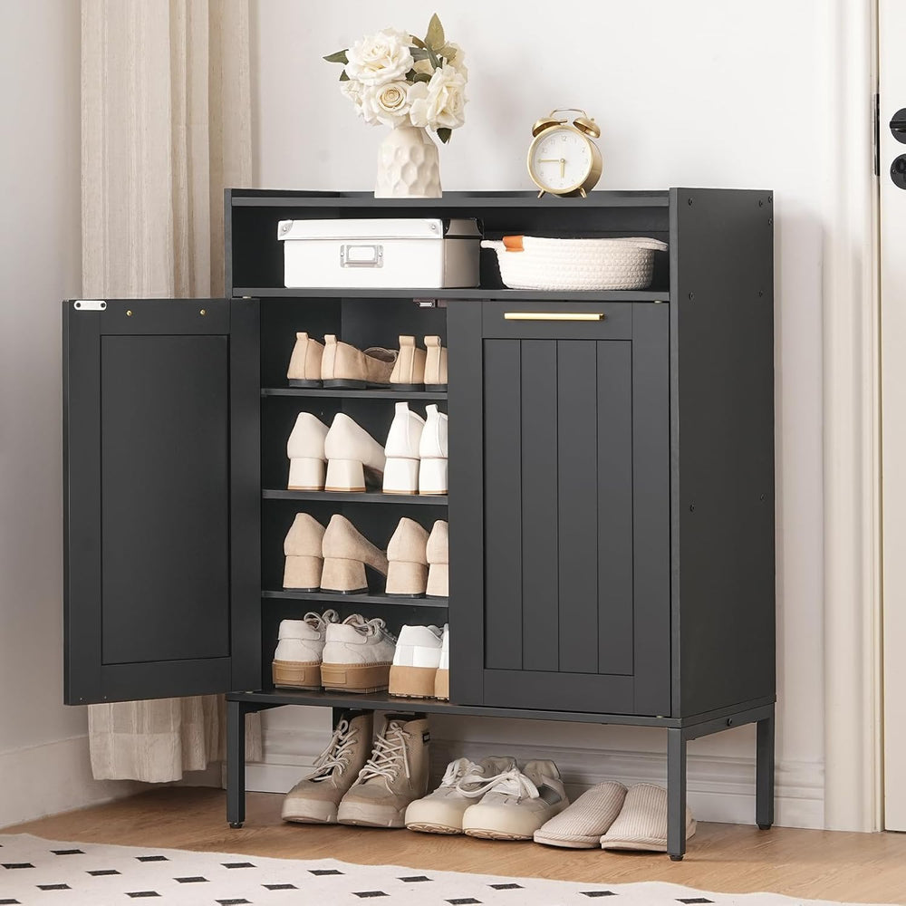 HOOBRO Shoe Cabinet, 6-Tier Shoe Storage Cabinet, Shoe Organizer Cabinet with...