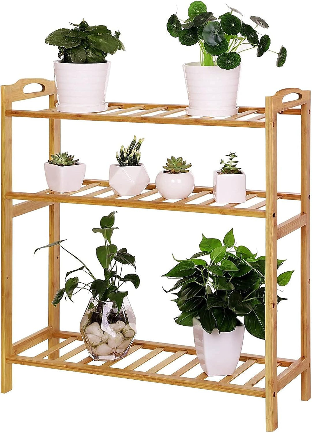 Bamboo Shoe Rack 4 Tier Shoe Organizer for Closet Entryway Shoe Shelf for Hom...