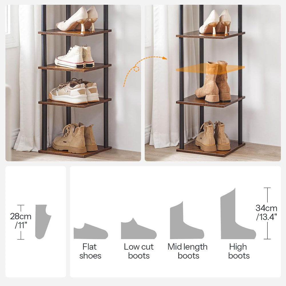 HOOBRO Vertical Shoe Rack, 10-Tier Narrow Shoe Shelf, Shoe Storage Organizer ...