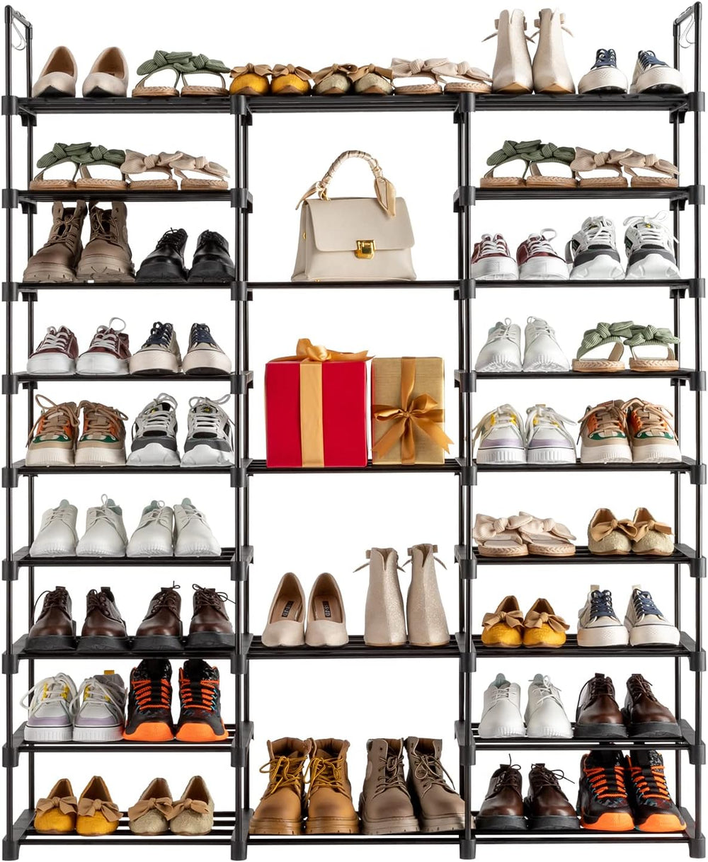Large Shoe Rack Organizer for Entryway Closet 50-55 Pairs 9-Tier Heavy Duty T...