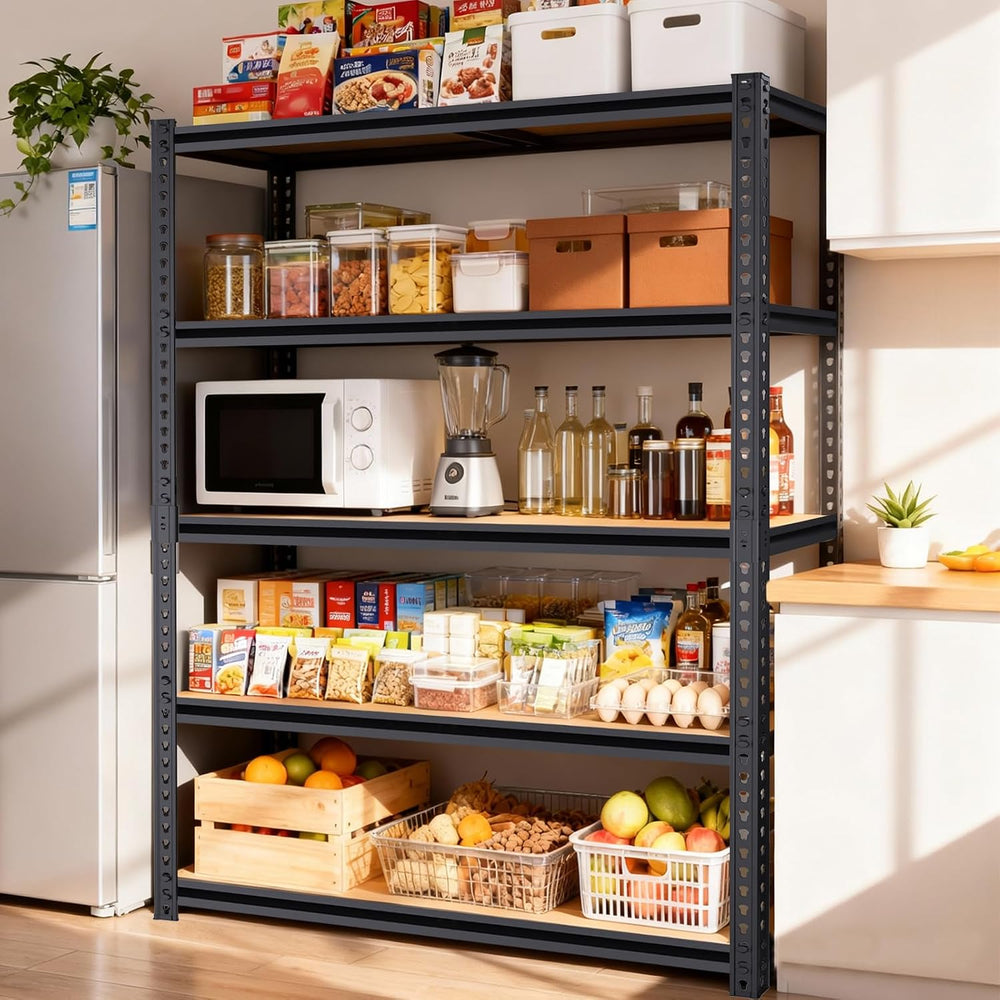 Heavy Duty Garage Shelving,5-Tier Metal Storage Shelves,2400LBS Shelving Unit...