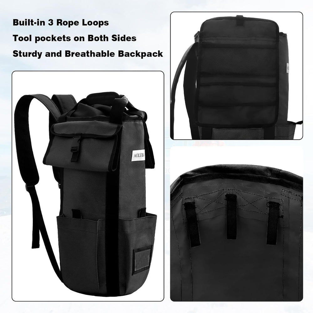 AOLEBA Arborist Rope Storage Bag Tree Climbing Rock Rope Bucket Backpack Rope...