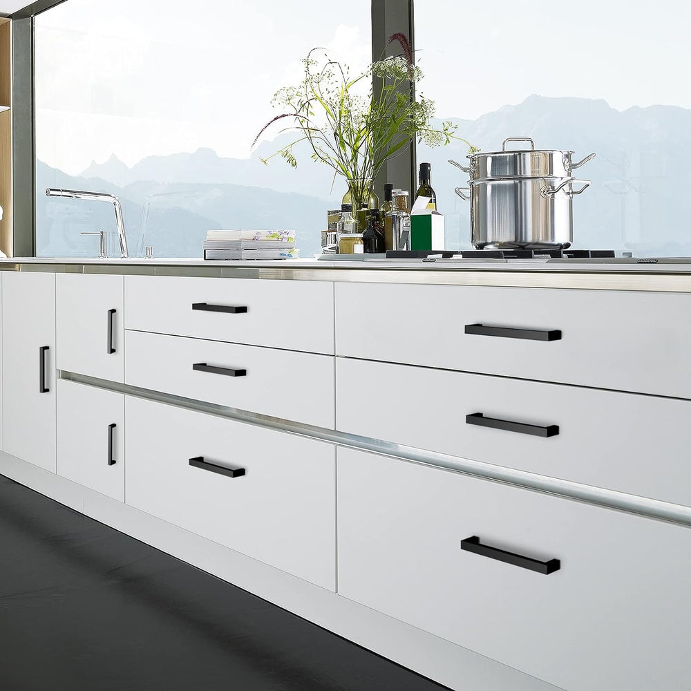 Matte Black 5 Inch Cabinet Handles, 15 Pack Cabinet Pulls