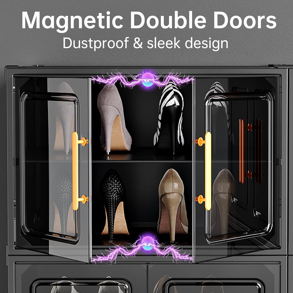 MAGINELS Shoe Rack,Expandable Shoe Cabinet Easy to Assemble. Shoe Storage wit...