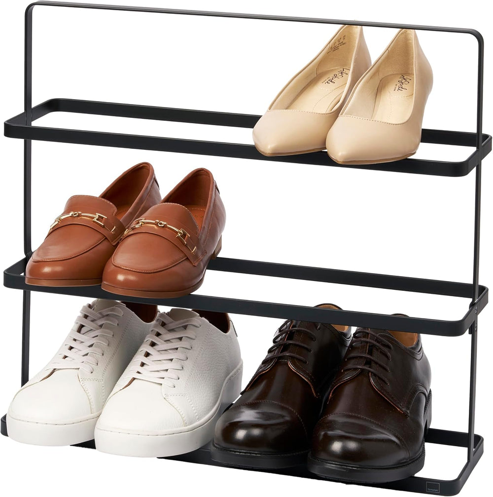 YAMAZAKI Home Tower Compact Modern Metal Shoe Rack - Short, 18" - Steel ...