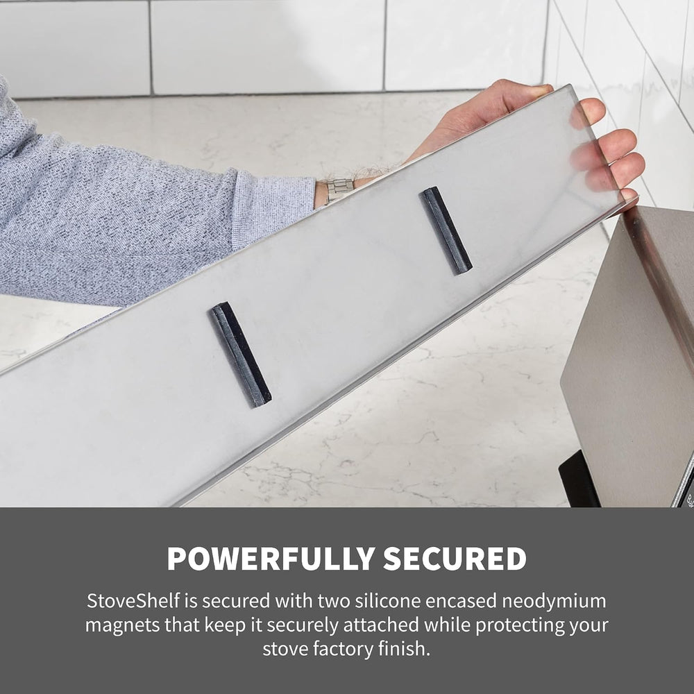 StoveShelf 30" Length Stainless Steel Finish Magnetic Shelf for Kitchen ...