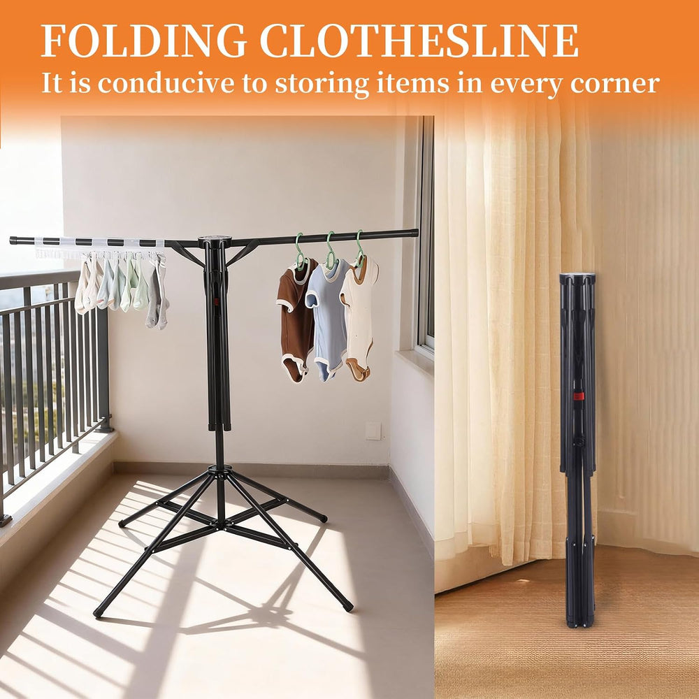 4-Leg Clothes Drying Rack with 6 Adjustable Poles for Indoor/Outdoorr,Clothin...