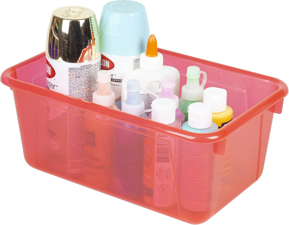 Storex Small Cubby Bins – Plastic Storage Containers for Classroom with Non-S...