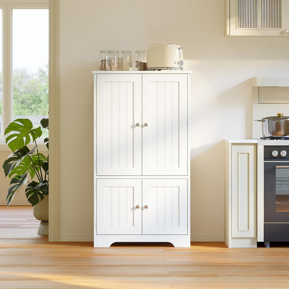 ChooChoo 43" H Pantry Cabinet with 4 Doors & 4 Door Shelves