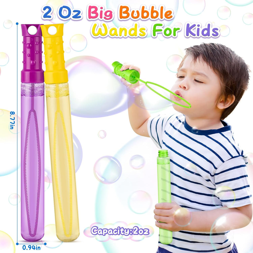 60 Pack Big Bubble Wands Bulk in 6 Colors,Ideal for Easter, Summer, Halloween...