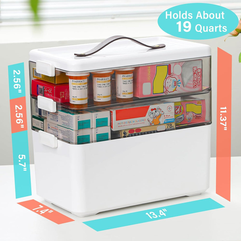 Homaigie Extra Tall 3-Tier Medicine Cabinet Organizer for Medicine Bottles Or...