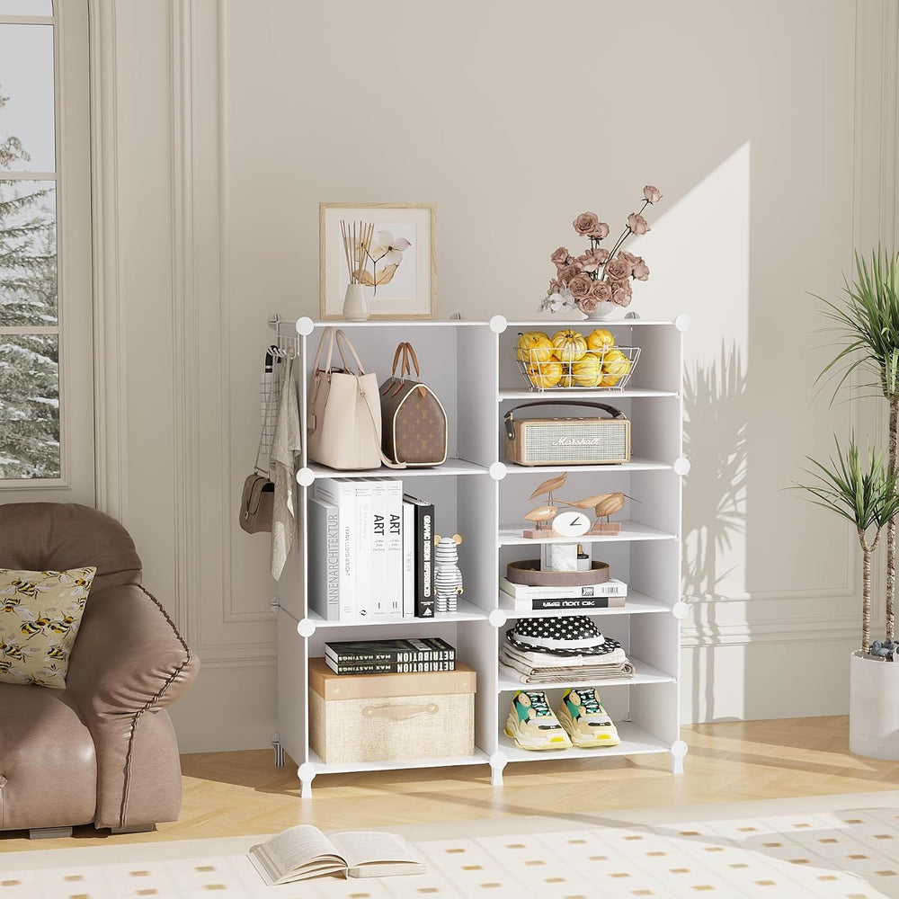 AWTATOS 6 Cube Closet Organizer Storage Shelves, White