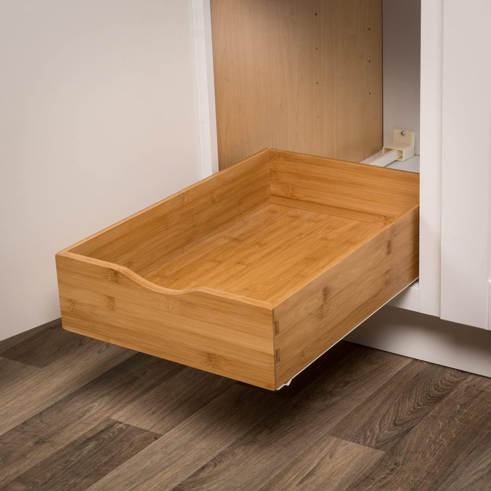 Knape & Vogt Bamboo Wood 14-inch Pull Cabinet Drawer