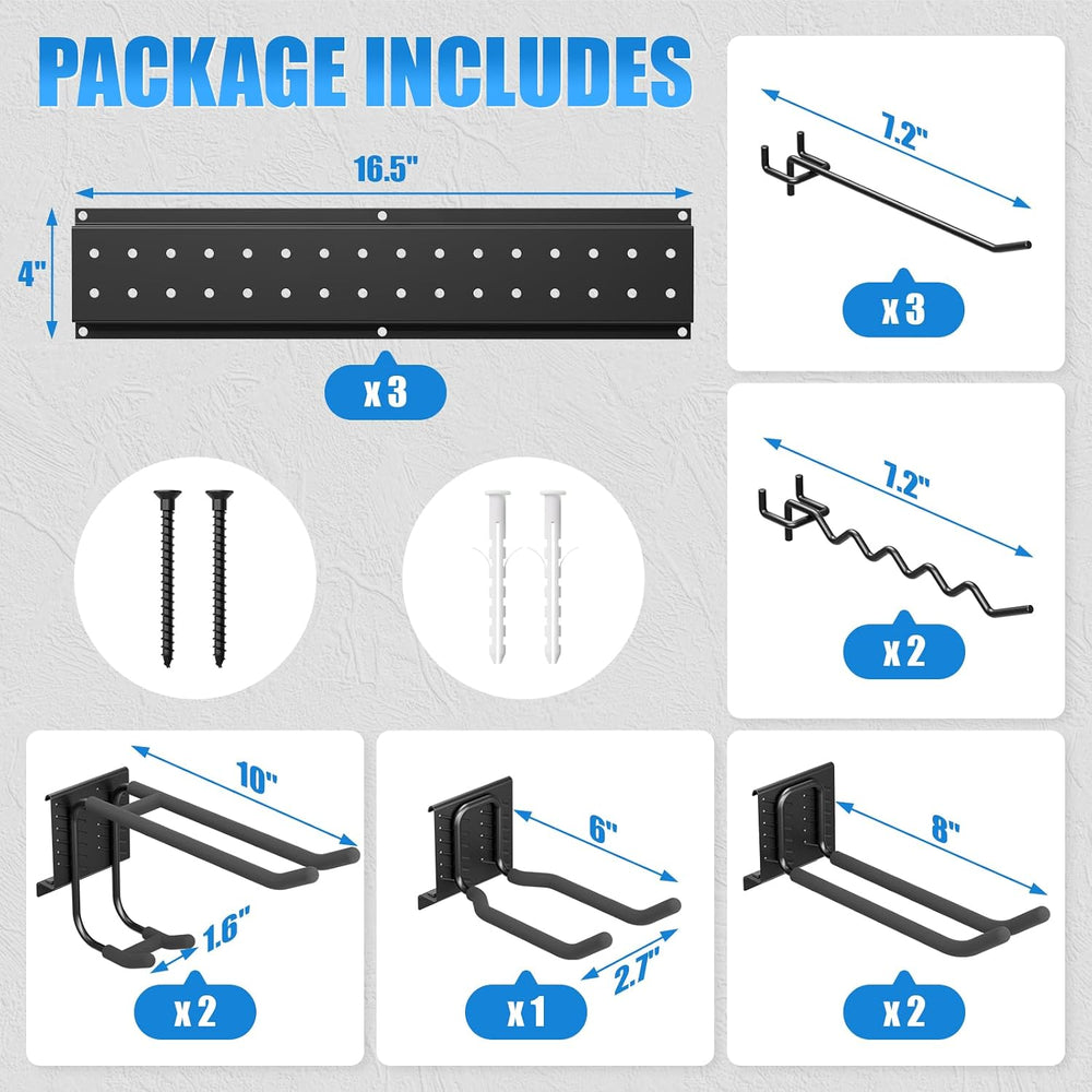 49.5" Garage Tool Organizer Wall-Mounted, Heavy Duty Garage Wall Organiz...
