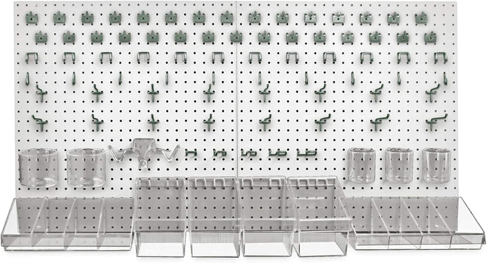 Azar Displays 900988-WHT 48" x 24" Pegboard Organizer Kit in White