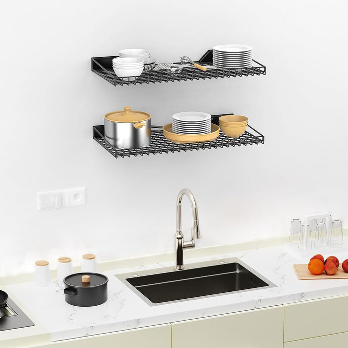 TORACK 2-Pack Wall Mounted Storage Shelves, 23.5" x 12" Wall Shelf