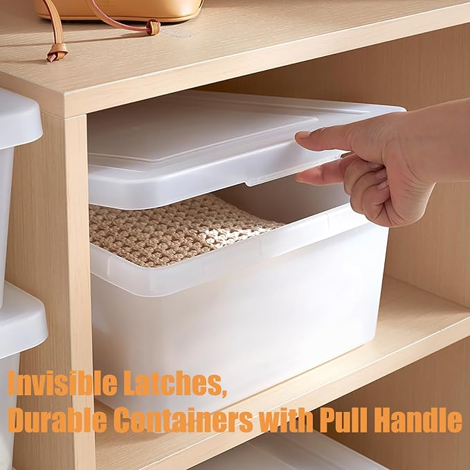 15 QuartStackable Plastic Storage Bins