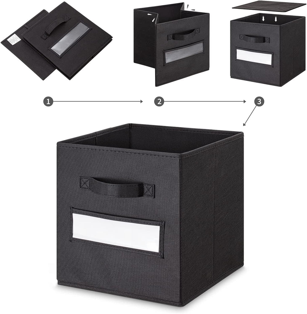 13x13x13 storage cube bins(Set of 8) Fabric storage cubes with 8 Labels Windo...