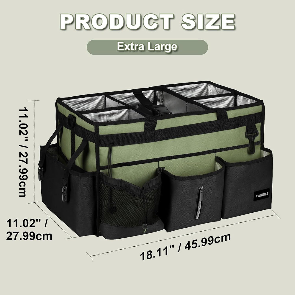 Extra Large Cleaning Caddy Bag with Built-In Support Board, Cleaning Tote Org...