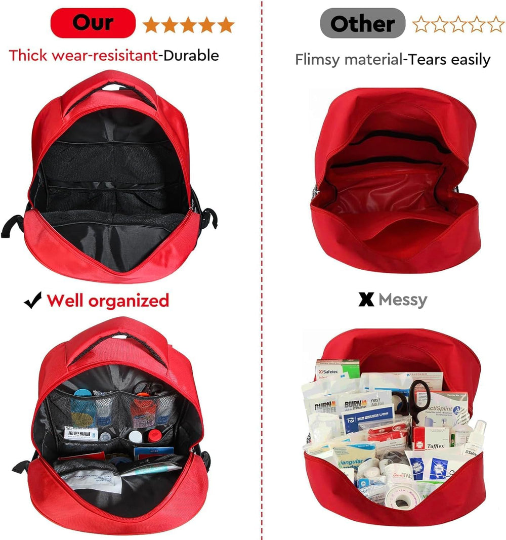 Empty First Aid Backpack, Emergency Medical Backpack with Multi-Pocket, Water...