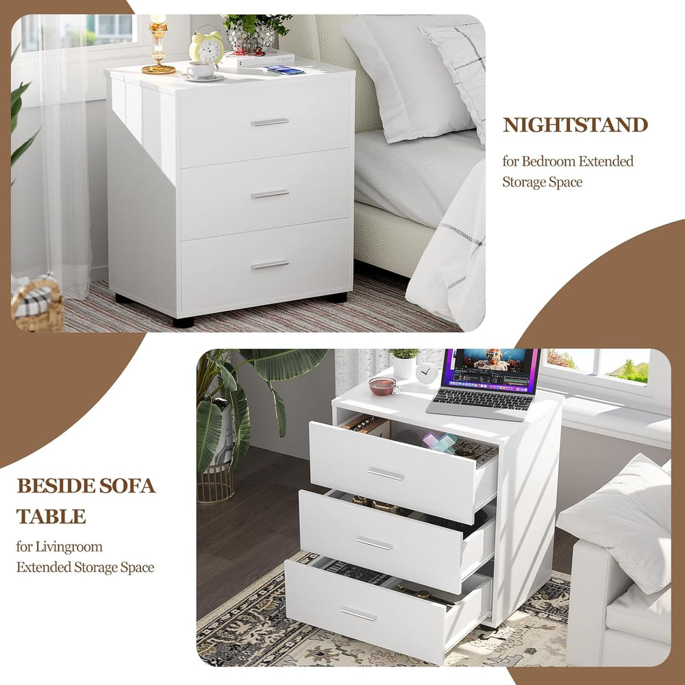Aheaplus 21.7" Closet Drawers, Wood Closet Organizers and Storage, White