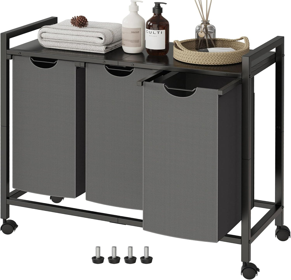 Laundry Hamper, Laundry Basket, Laundry Sorter with 2 Pull-Out and Removable ...