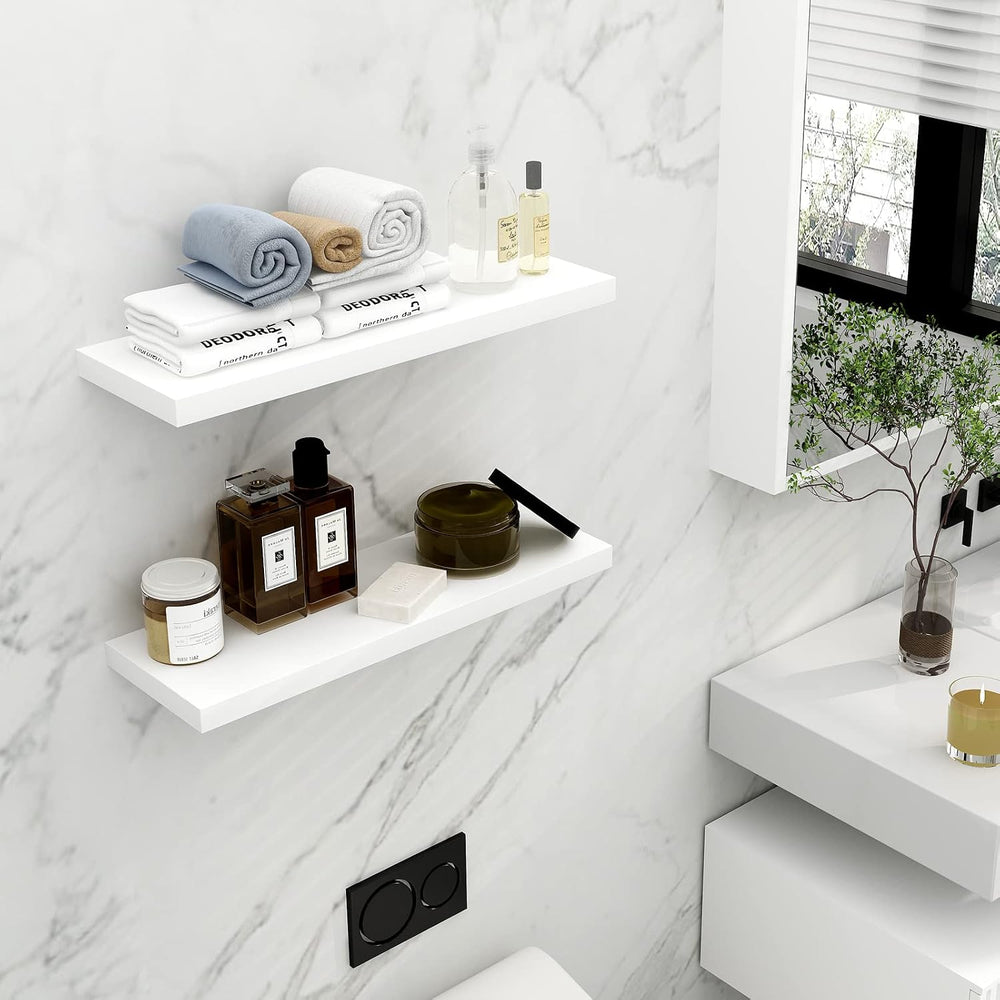 WELLAND Simons Floating Wall Shelf Ledge Shelves(36-inch, White)