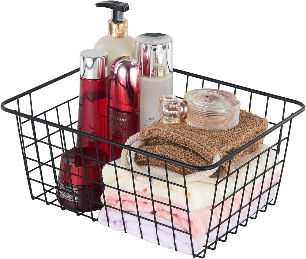 JUNCHU CHERRY 【Extra Large】Wire Kitchen Storage Basket 4 Packs,Perfect Pantry...